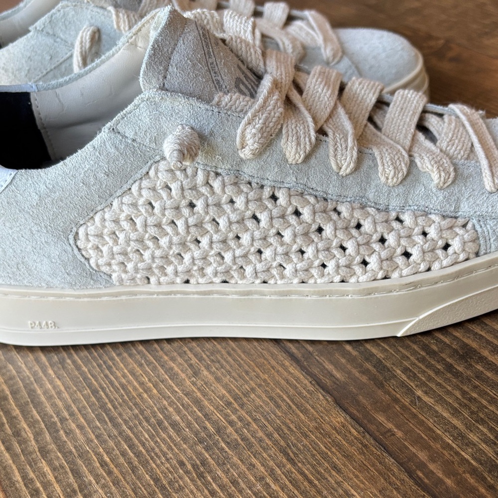 P448 Cream Textured Women's Sneakers 39 NWT - Picture 6 of 9